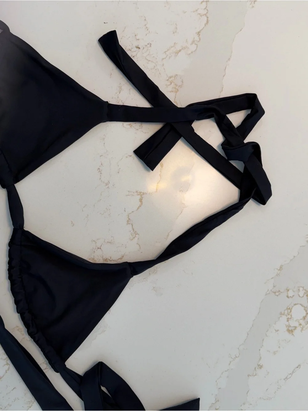 Frankie's Bikinis Black Triangle Swim Top